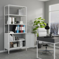 Aktenschrank Hailuoto 80x40x180cm Hellgrau