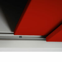 Aktenschrank Valberg 2 Schiebetüren 83x91x46cm ~ rot