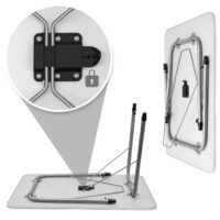 Alu Campingtisch klappbar + höhenverstellbar 80 cm x 60 cm