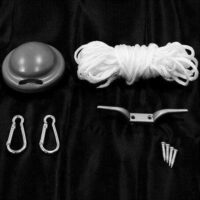 Alu Fahnenmast 650 cm + 2 x Fahnen CH+DE