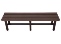 Alu Gartenbank wetterfest WPC 150cm braun Outdoor