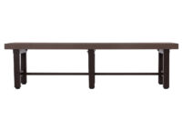 Alu Gartenbank wetterfest WPC 150cm braun Outdoor