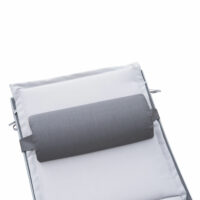 Alu Liegestuhl Gartenliege mit Auflage und Nackenrolle