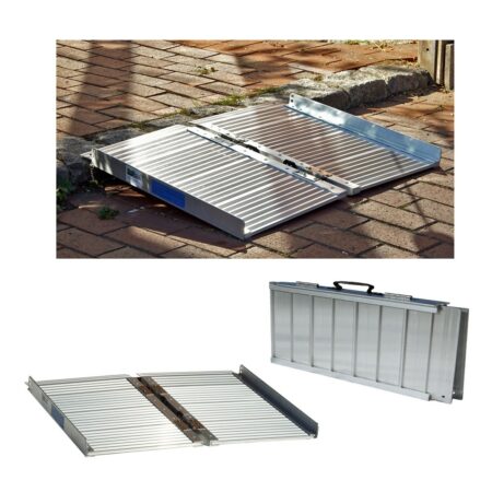Alu Rollstuhlrampe Laderampe klappbar 61cm 270kg