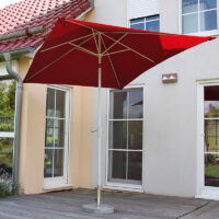 Alu Sonnenschirm 2x3m rechteckig bordeaux