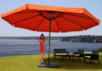 mit Volant Ø 5m ~ terracotta + Ständer