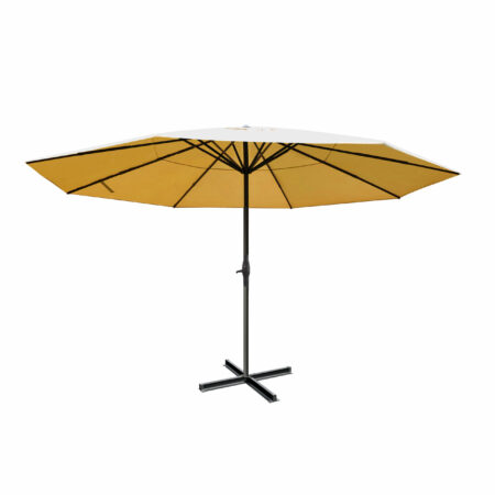 Alu-Sonnenschirm Meran Pro ohne Volant Ø 5m ~ creme