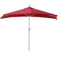 Alu-Sonnenschirm halbrund Parla 270cm bordeaux