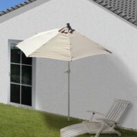 Alu-Sonnenschirm halbrund Parla ~ 270cm creme