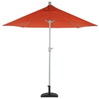 Alu-Sonnenschirm halbrund Parla ~ 270cm terrakotta
