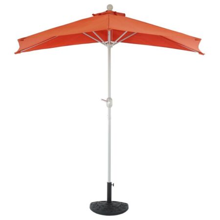 Alu-Sonnenschirm halbrund Parla ~ 270cm terrakotta mit Ständer