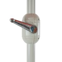 Alu-Sonnenschirm halbrund Parla ~ 270cm terrakotta mit Ständer