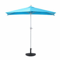 Alu-Sonnenschirm halbrund Parla 270cm türkis mit Ständer