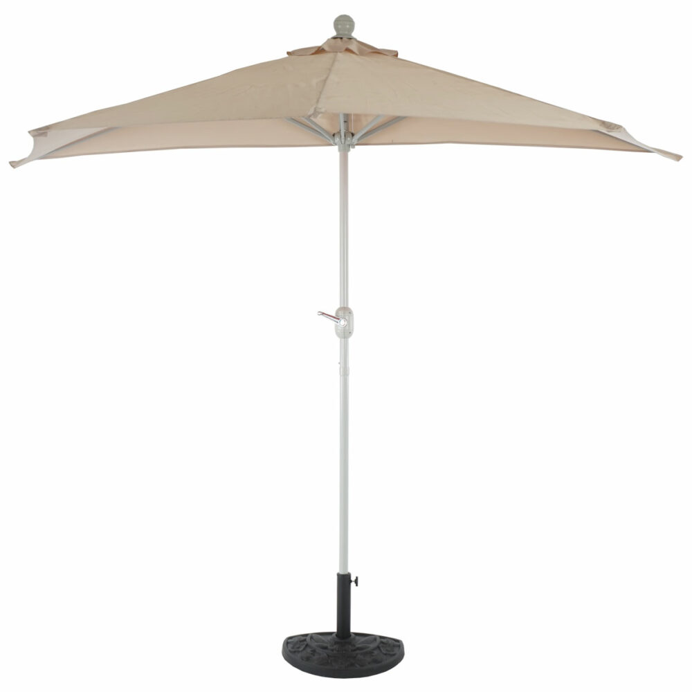 Alu-Sonnenschirm halbrund Parla ~ 300cm creme