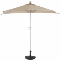 Alu-Sonnenschirm halbrund Parla ~ 300cm creme mit Ständer