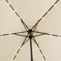 Alu Sonnenschirm mit Solar LED Beleuchtung Ø 270cm