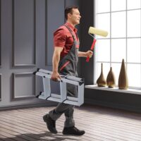 Alu Trittleiter 2 x 3 Stufen Leiter Rutschfest