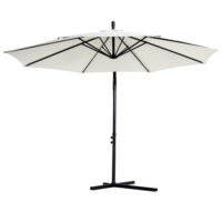 Ampelschirm Sonnenschirm ∅300cm mit Handkurbel creme