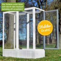 Anbau für Vogelvoliere Luise