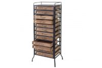 Apotheker-Schrank HWC Kommode Holz massiv 129x55x38cm