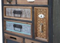 Apotheker-Schrank HWC Kommode Holz massiv 78x55x35cm