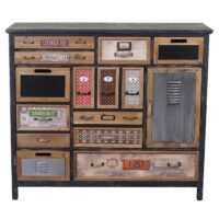 Apotheker-Schrank Kommode Holz massiv 100x110x32cm