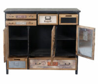 Apotheker-Schrank Kommode Holz massiv 100x110x32cm