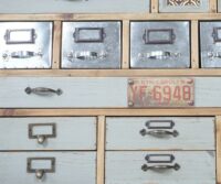 Apotheker-Schrank Kommode Holz massiv 152x81x34cm