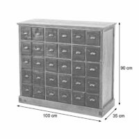 Apothekerkommode Apothekerschrank Tanne Holz massiv