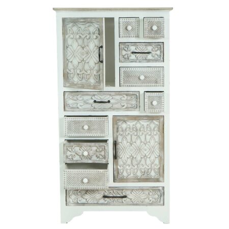 Apothekerschrank 150x81x40cm Shabby Chic weiss