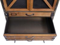 Apothekerschrank Holz & Metall 128x60x33cm Industrial Schrank