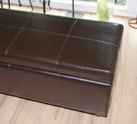 Aufbewahrungs-Truhe Kriens Leder braun