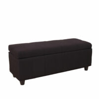 Aufbewahrungs-Truhe Kriens Textil schwarz