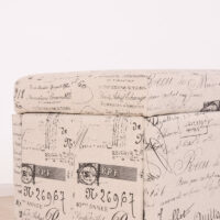 Aufbewahrungs-Truhe Kriens Textil schwarz