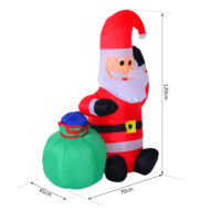 Aufblasbarer LED-Weihnachtsmann 120cm Sitzend