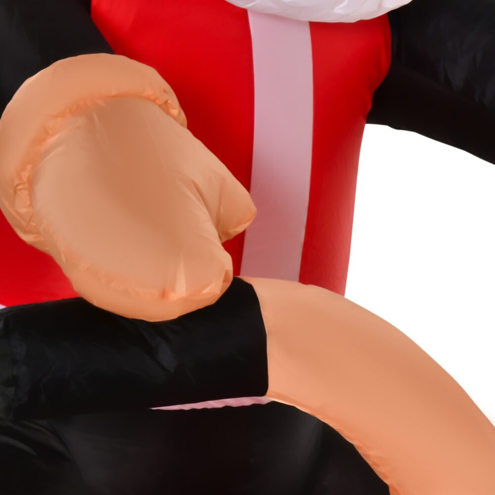 Aufblasbarer LED-Weihnachtsmann auf Motorrad Rocker Santa
