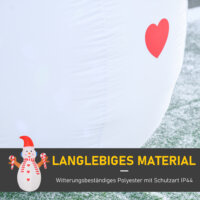 Aufblasbarer Schneemann mit rotierender Beleuchtung 180cm