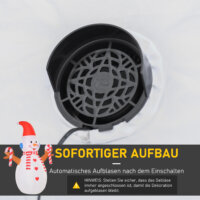 Aufblasbarer Schneemann mit rotierender Beleuchtung 180cm