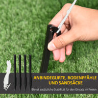 Aufblasbarer Weihnachtsmann 157cm mit Hund