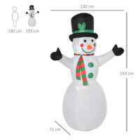 Aufblasbarer XL Schneemann 193cm beleuchtet