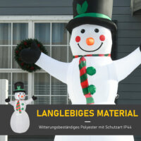 Aufblasbarer XL Schneemann 193cm beleuchtet
