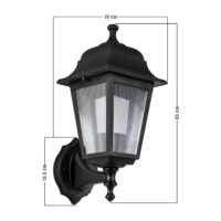 Aussenleuchte Huddersfield E27 Schwarz