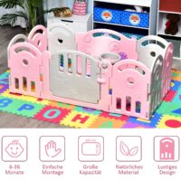 Baby Laufgitter Flexi Absperrgitter 162x84cm + Spielzeug