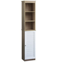 Badezimmerhochschrank mit 6 Regalfächern 34 x 26 x 170 cm