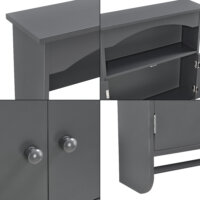 Badezimmerschrank Graz 61x53x15 cm MDF Dunkelgrau