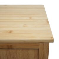 Badezimmerschrank Regal Kommode 4 Türen Bambus 100x50x30cm