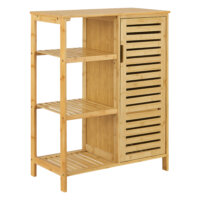 Badezimmerschrank Vetlanda Bambus 87x66x33 cm
