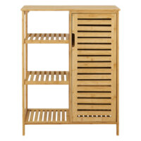 Badezimmerschrank Vetlanda Bambus 87x66x33 cm