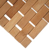 Badezimmerset WC-Papierhalter + Badematte Badset Bambus