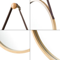 Bambus Wandspiegel Bykle rund 38cm